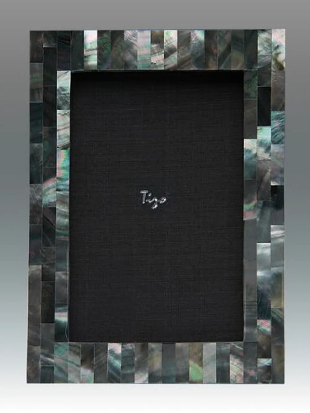 TIZO Black Mother-of-Pearl Mosaic Photo Frame 5x7 NEIMAN MARCUS